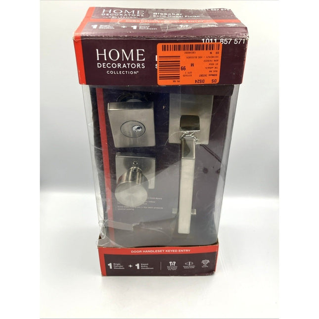 HDC Bleecker Satin Nickel Door Handleset with Ridgeway Interior Knob - Long Island Liquidation