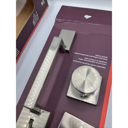 HDC Bleecker Satin Nickel Door Handleset with Ridgeway Interior Knob - Long Island Liquidation