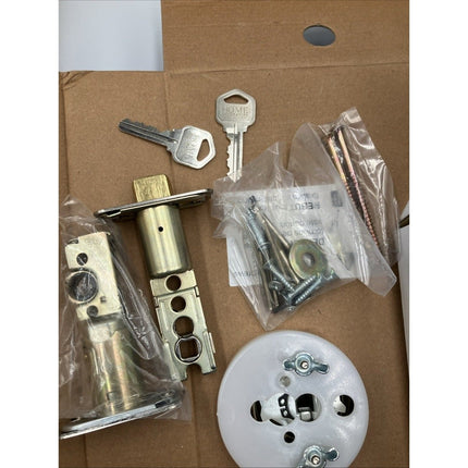 HDC Bleecker Satin Nickel Door Handleset with Ridgeway Interior Knob - Long Island Liquidation