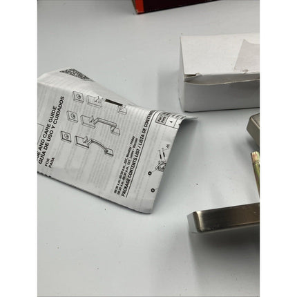 Home Decorators Bleecker Satin Nickel Door Handleset with Ridgeway Interior Knob - Long Island Liquidation