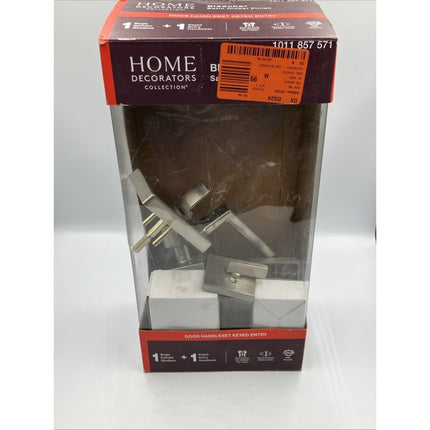 Home Decorators Bleecker Satin Nickel Door Handleset with Ridgeway Interior Knob - Long Island Liquidation