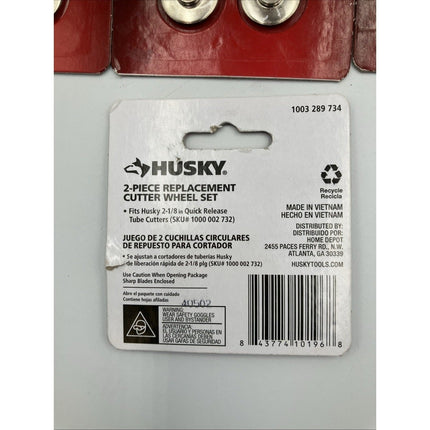Husky 2 - piece pipe cutter wheel set 1003 289 734 Fits 2 - 1/8" 1000 289 734 LOT - Long Island Liquidation