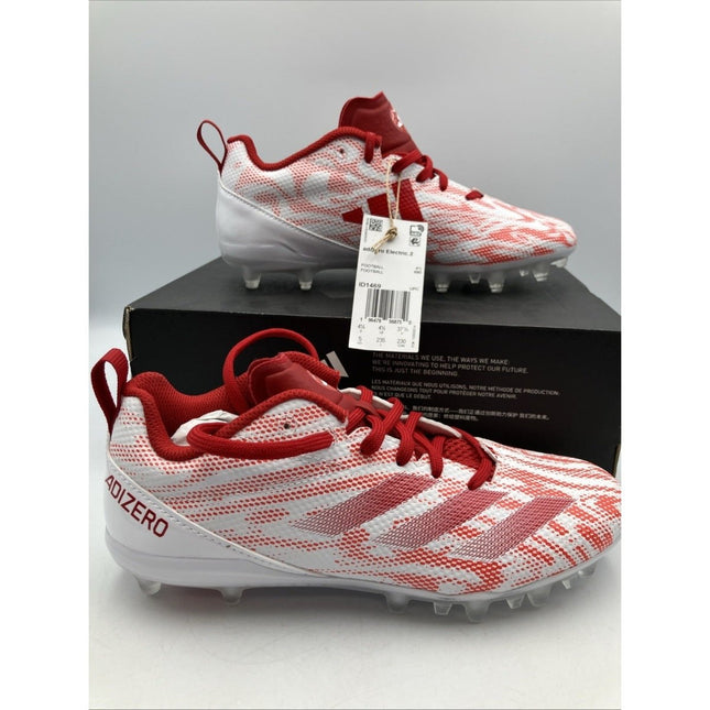 [ID1469] GRADE SCHOOL ADIDAS ADIZERO ELECTRIC. 2 FOOTBALL CLEATS size 5 - Long Island Liquidation