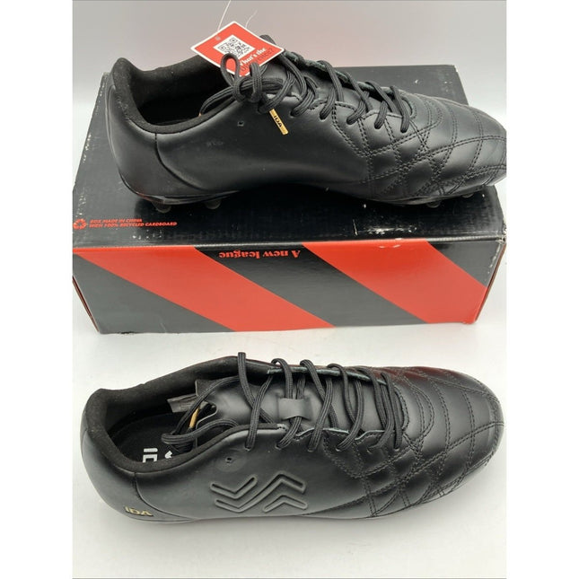 IDA Classica FG Soccer Cleats Black Leather Lace - Up Woman Size 9 - Long Island Liquidation