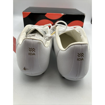 IDA Classica Womens Leather Soccer Cleats Size 7 White Futbol Multi Ground - Long Island Liquidation