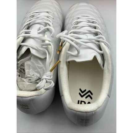 IDA Classica Womens Leather Soccer Cleats Size 7 White Futbol Multi Ground - Long Island Liquidation