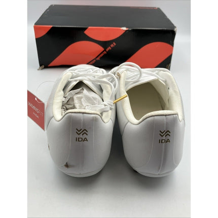 IDA Classica Womens Leather Soccer Cleats Size 7 White Futbol Multi Ground - Long Island Liquidation