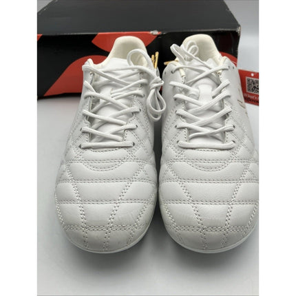 IDA Classica Womens Leather Soccer Cleats Size 7 White Futbol Multi Ground - Long Island Liquidation