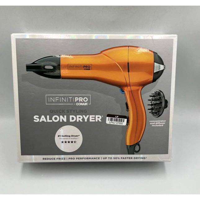 INFINITI PRO CONAIR Orange Quick Styling Salon Hair Dryer - AC Motor, 1875 Watts - Long Island Liquidation