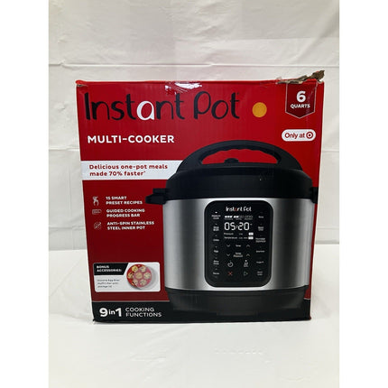 Instant Pot 6qt 9 - in - 1 Pressure Cooker Silicone Pan with Lid, Stainless Steel - Long Island Liquidation