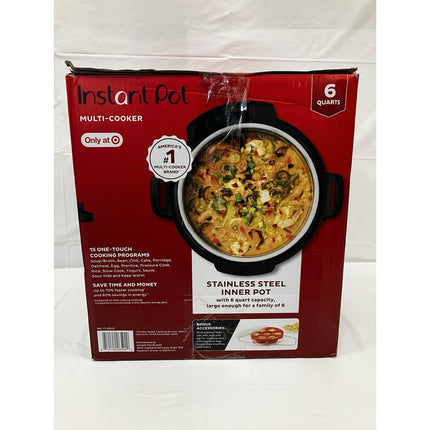 Instant Pot 6qt 9 - in - 1 Pressure Cooker Silicone Pan with Lid, Stainless Steel - Long Island Liquidation