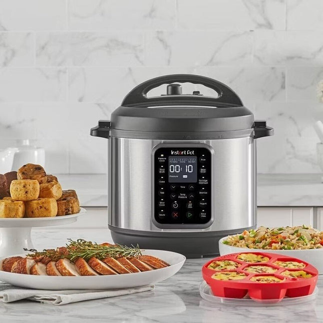 Instant Pot 6qt 9 - in - 1 Pressure Cooker Silicone Pan with Lid, Stainless Steel - Long Island Liquidation