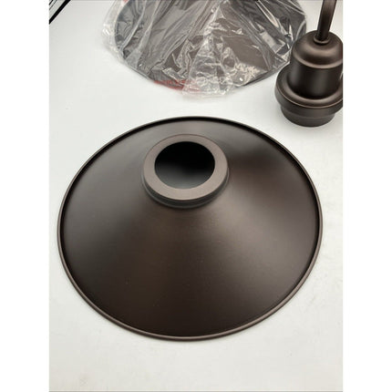 JONATHAN Y Semi - Flush Mount Ceiling 3 - Light 18.5" Metal Cone Oil Rubbed Bronze - Long Island Liquidation