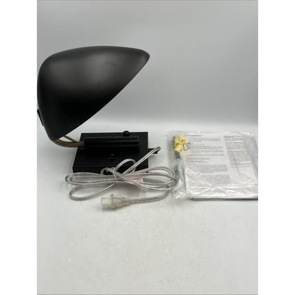 Kichler Rico Plug - in Wall Sconce, Swing Arm, Matte Blk & Brass Light - MCM Style - Long Island Liquidation