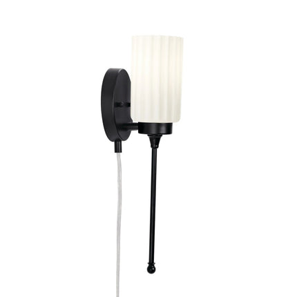 Kichler Thelma Plug in Wall Sconce Matte Black 5024098 - Long Island Liquidation