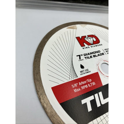 KING DIAMOND 7 in. Diamond Tile Circular Saw Blade - Long Island Liquidation