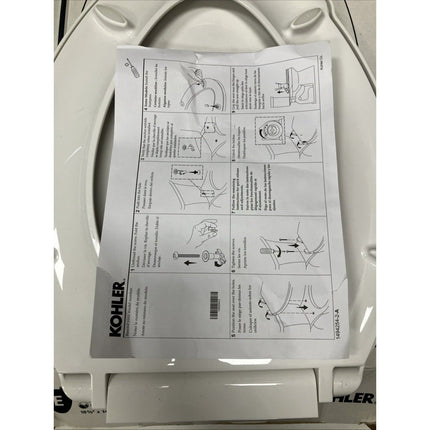 Kohler Toilet Bowl Seat White Elongated Ready Latch Hinge 24295 - A - 0 (Scratched) - Long Island Liquidation