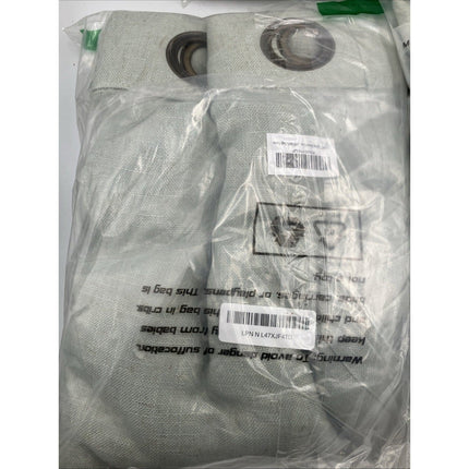 LAMIT Linen Sheer Curtains 95 inch for Living Room, Sage Green SET OF 3 - Long Island Liquidation