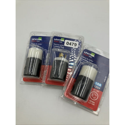 Leviton 15 Amp 125 - Volt Straight Blade Connector, Black & White 5269 - CS - Long Island Liquidation