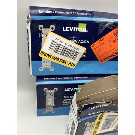 Leviton 15 Amp Single - Pole Switch, White (10 - Pack) lot of 4 missing one - Long Island Liquidation
