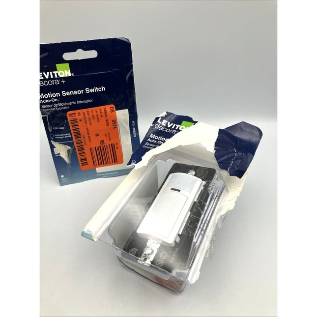 Leviton Decora Single Pole Motion Sensor Switch White 2.5A R02 - DOS02 - 1LW PAIR - Long Island Liquidation