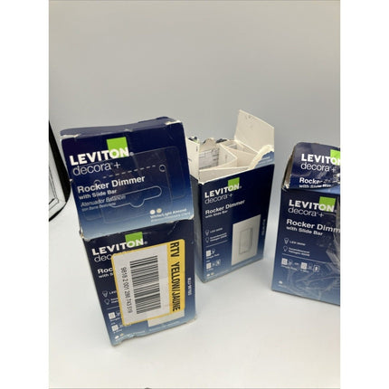 LEVITON DSL06 - 1TW DECORA ROCKER DIMMER WITH SLIDE BAR (IN WHITE) - Long Island Liquidation