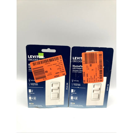 Leviton R50 - IPL06 - 10M 60 HZ Preset Single Pole Slide Dimmer pair - Long Island Liquidation