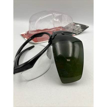 Lincoln Electric Black Safety Glasses with IR5 Flip Lens. - Long Island Liquidation