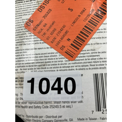 Lincoln Electric Black Safety Glasses with IR5 Flip Lens. - Long Island Liquidation