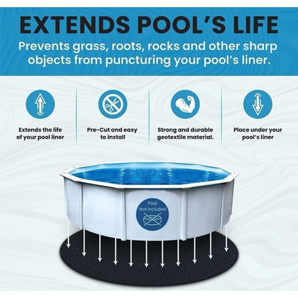 Liner Life LL12R Above Ground Pad 12' Round, Protects The Bottom of Abovegrou... - Long Island Liquidation