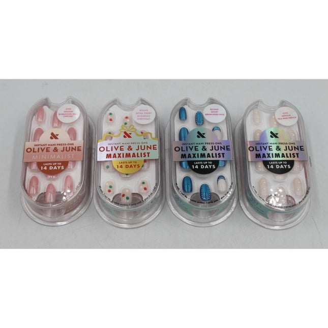 Lot of 4 - Olive & June Press - On Fake Nails - Sizes: XS, S, M - New - Long Island Liquidation