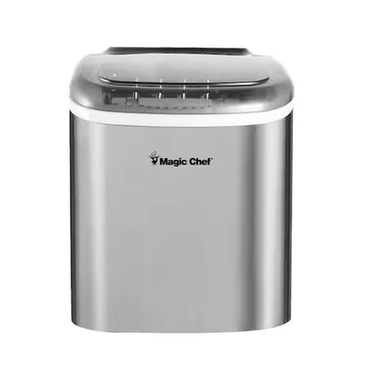 Magic Chef 27 lbs. Bullet Ice Countertop Ice Maker in Stainless Steel - Long Island Liquidation