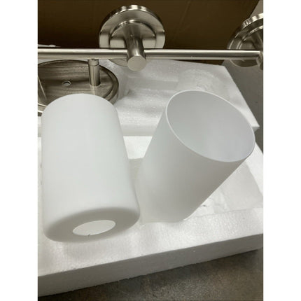 Maxim 9054 Cylinder 29" 4 - Light Satin Nickel Bath Vanity Light - Long Island Liquidation