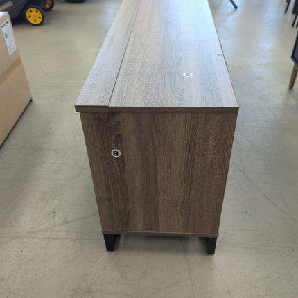 Mixed Material TV Storage Stand for TVs up to 54" with Sliding Doors - Room Essentials - Long Island Liquidation