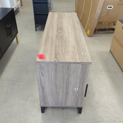 Mixed Material TV Storage Stand for TVs up to 54" with Sliding Doors - Room Essentials - Long Island Liquidation