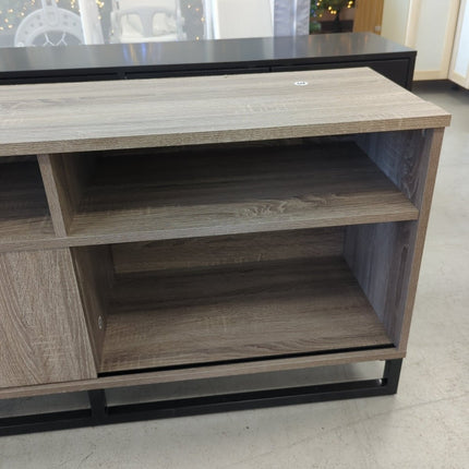 Mixed Material TV Storage Stand for TVs up to 54" with Sliding Doors - Room Essentials - Long Island Liquidation
