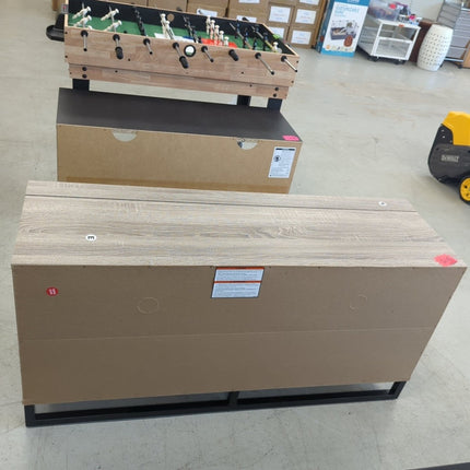 Mixed Material TV Storage Stand for TVs up to 54" with Sliding Doors - Room Essentials - Long Island Liquidation