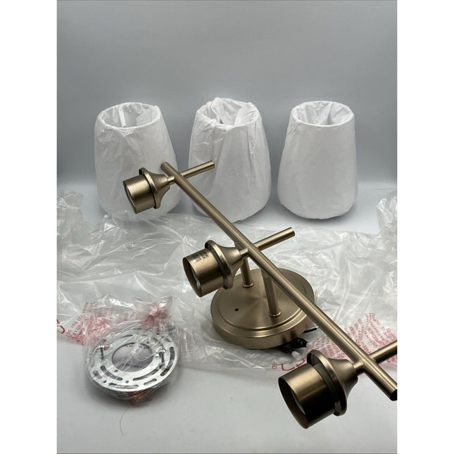 ML Lighting 9703 - MG Transitional 3 Light Vanity Ashford Collection Gold - Long Island Liquidation