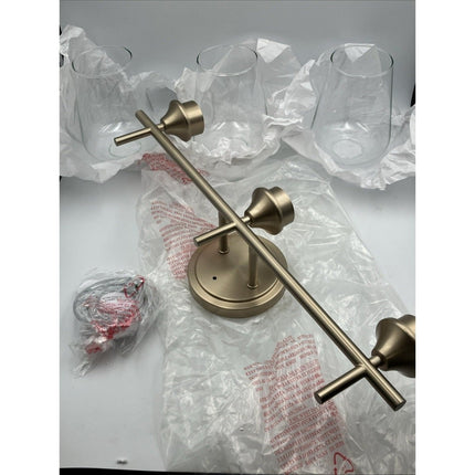 ML Lighting 9703 - MG Transitional 3 Light Vanity Collection Modern Gold - Long Island Liquidation