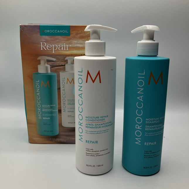 Moroccanoil Moisture Repair Shampoo Conditioner Duo 16.9 oz - Long Island Liquidation