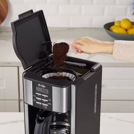 Mr. Coffee 60 oz Programmable Black 12 - Cup Programable Maker Stainless Steel - Long Island Liquidation