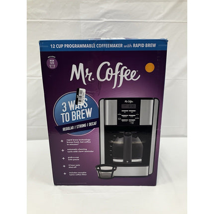 Mr. Coffee 60 oz Programmable Black 12 - Cup Programable Maker Stainless Steel - Long Island Liquidation