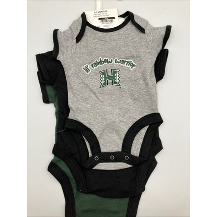 NCAA Baby 0/3 Month Hawaii Rainbow Warriors One Piece Sleeper Outfit 3 Piece NEW - Long Island Liquidation