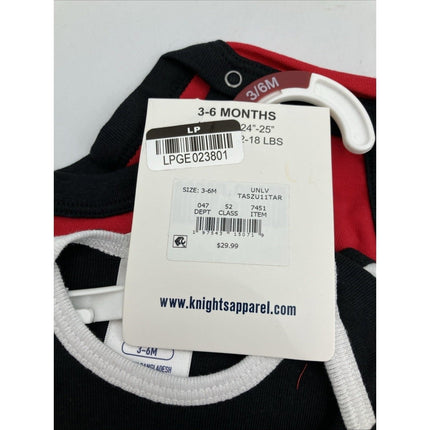 NCAA Baby Girls 3/6 Month UNLV Running Rebels One Piece Sleeper Set 3 Piece NEW - Long Island Liquidation