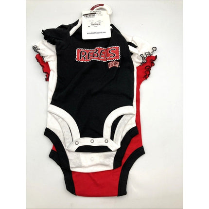 NCAA Baby Girls 3/6 Month UNLV Running Rebels One Piece Sleeper Set 3 Piece NEW - Long Island Liquidation