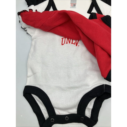 NCAA UNLV Rebels Infant Girls' 3pk Bodysuit Set, Size 0 - 3M - New - Long Island Liquidation