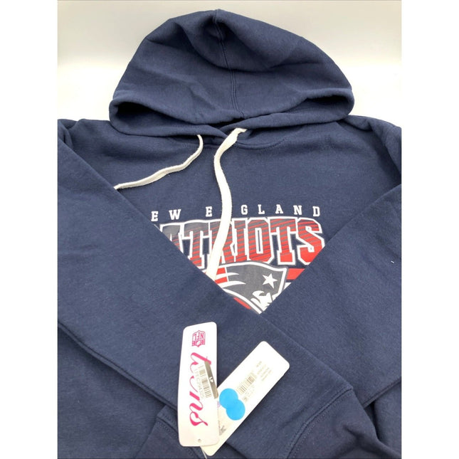 New England Patriots Hoodie Sweatshirt NFL Pullover size Juniors Large (L 11/13) - Long Island Liquidation
