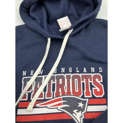 New England Patriots Hoodie Women’s Medium 7/9 Blue NFL Pullover Sweatshirt NWT - Long Island Liquidation