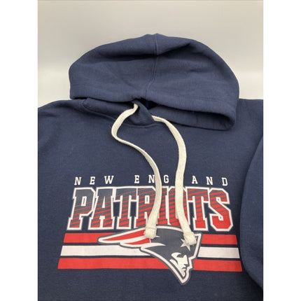 New England Patriots Hoodie Women’s Medium 7/9 Blue NFL Pullover Sweatshirt NWT - Long Island Liquidation