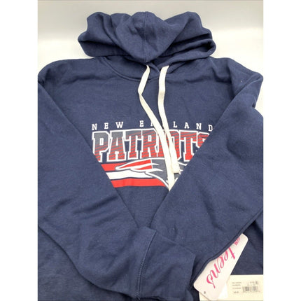 New England Patriots Hoodie Women’s Medium 7/9 Blue NFL Pullover Sweatshirt NWT - Long Island Liquidation